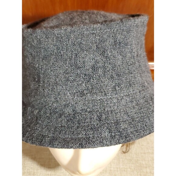 Old Navy M/L Unisex Wool Blend Gray Knit Cloche Bucket Hat - Picture 2 of 9